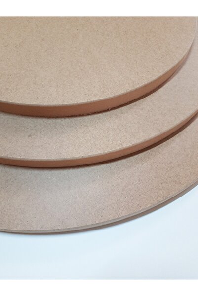 DFN WOOD Yuvarlak Mdf Plaka Panel 40 Cm Çap 18 Mm Kalınlık Mdf Tabaka Arkası Beyaz Ham 1 Adet