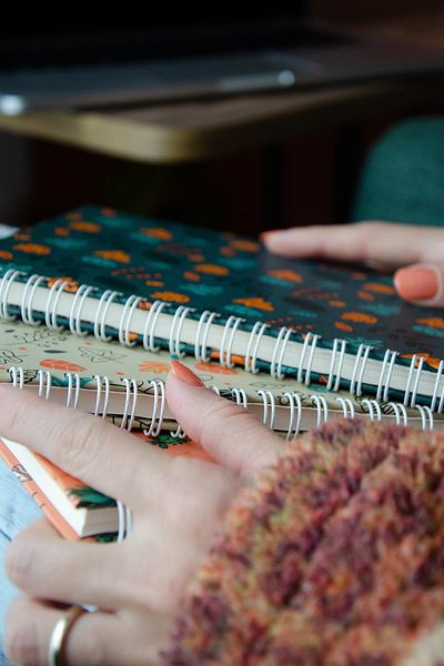 CoNotes Set of 3 Hard Cover Spiral Checked Notebook