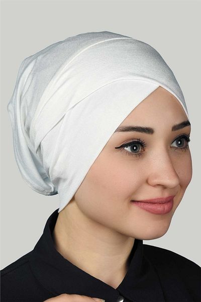 Altobeh غطاء حجاب خارجي متقاطع من القطن الممشط - إكرو