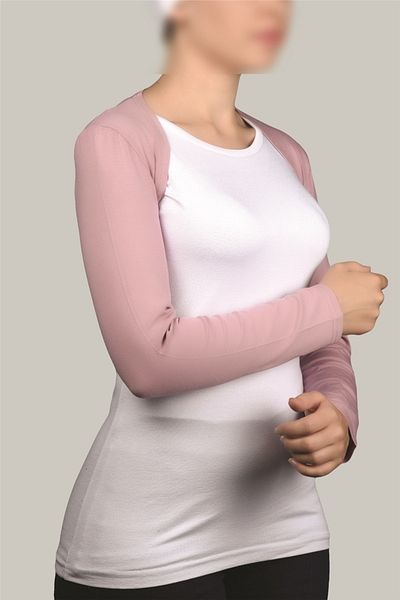 Altobeh Μακρυμάνικο Hijab Bolero - Σκούρο Ροζ