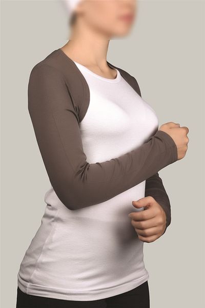 Altobeh Μακρυμάνικο Hijab Bolero - Dark Mink