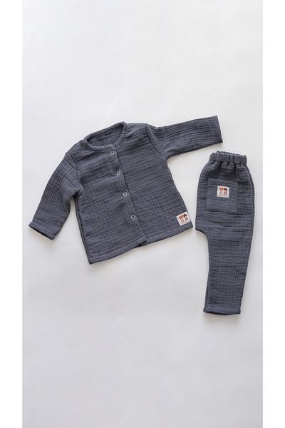 Las Vivas Kids Organic Muslin Cotton Baby Set, Baby Pajama Set Set of 2