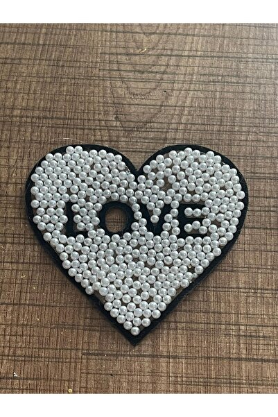 Gönülden Tasarım 7x7 cm perle piatră inimă lipire cu fier de călcat aplicație...