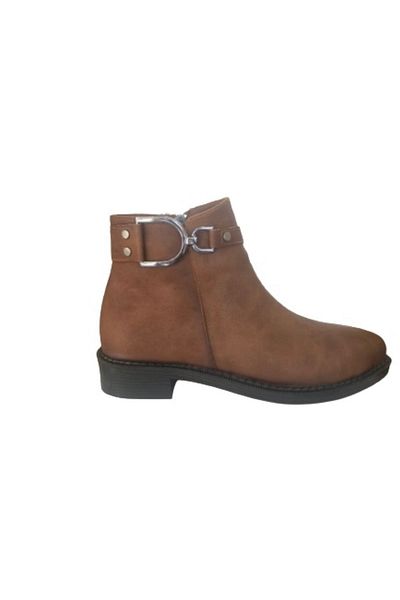 PUNTO Κοντές μπότες Arme City Ac325039 Tan Emerald Buckle μέχρι τον αστράγαλο