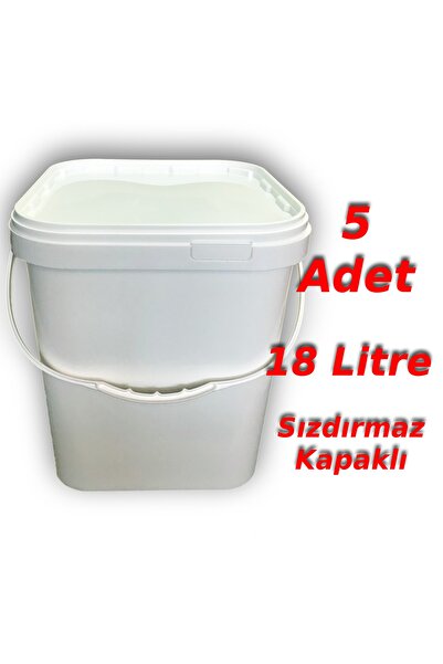 Decotone 18 Lt Plastik Kapaklı Kare Kova Hobi Boya Gıda Yoğurt Fermantasyon K...