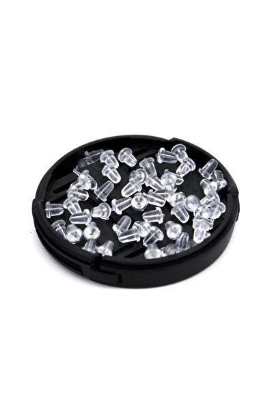 yfhobi 400 Adet (200 ÇİFT) - 5x5 Mm Plastik Küpe Pistonu, Küpe Arkalığı