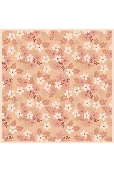 İpekhan Βαμβακερό κασκόλ Μαργαρίτα μοτίβο