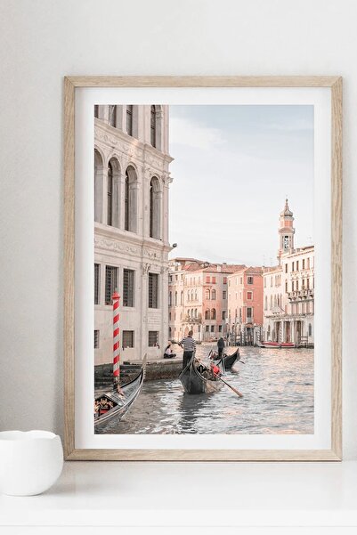 ÖZCANLAR ÇERÇEVE Ahşap Çerçeveli Venedik Temalı Tablo Italyan Poster Ahşap Çerçeve Ham Ahşap Çerçeve 30x40 50x70
