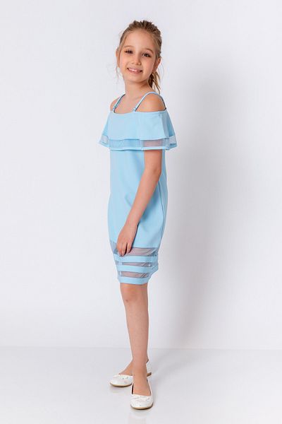incity Rochie albastru bebelus cu detaliu din tul pentru fete