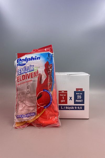 Dolphin Cleaning Gloves Dishwashing Gloves Thick Gloves (l) 9-9,5 25 Pieces