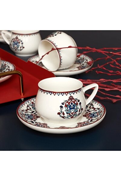 Mutfak Online Karaca Nakkaş 6 Kişilik Kahve Fincanı Takım 90 ml