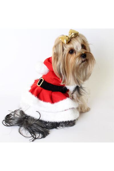 MAXSTYLESPET Christmas Mother Pet Dress Cat Dog Outfit Red