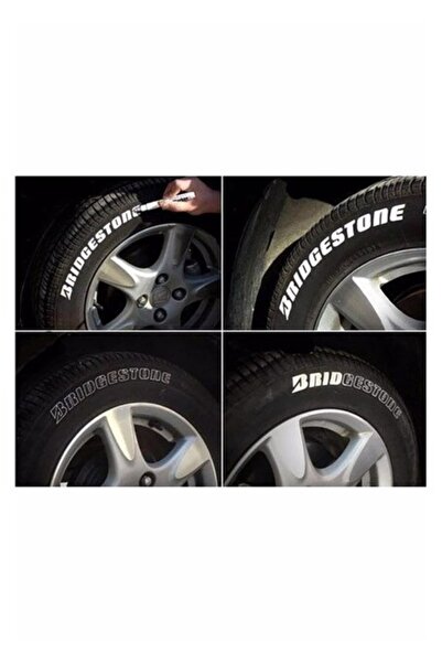 Autowise Oto Araç Lastik Yazma Kalemi Beyaz Lastik Boyama Suya Dayanıklı Lastik Yazı Kalemi