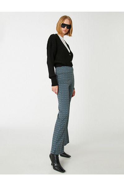 Koton Kalhoty Jacquard Flare