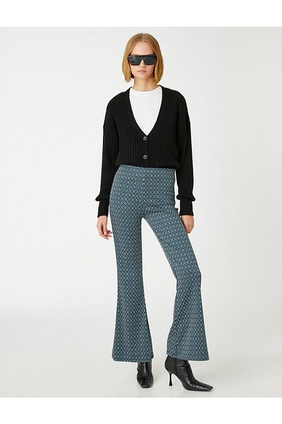 Koton Kalhoty Jacquard Flare