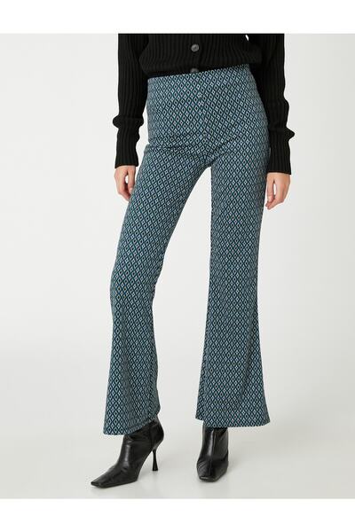 Koton Kalhoty Jacquard Flare