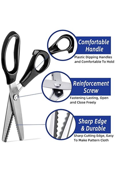 Golden Taksun Profesyonel Sürfile Makası Zig Zag Taksun Orijinal Siyah