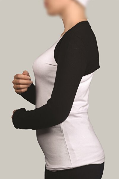 Altobeh Uzun Kollu Tesettür Bolero - Siyah