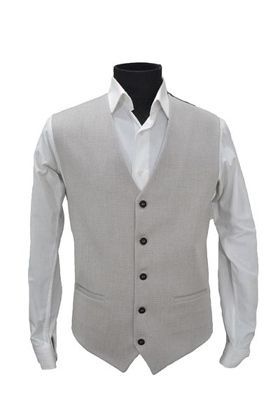 MENTOR REGALO Ανδρικό γιλέκο σε μεγάλο μέγεθος V-Neck Beige 52002