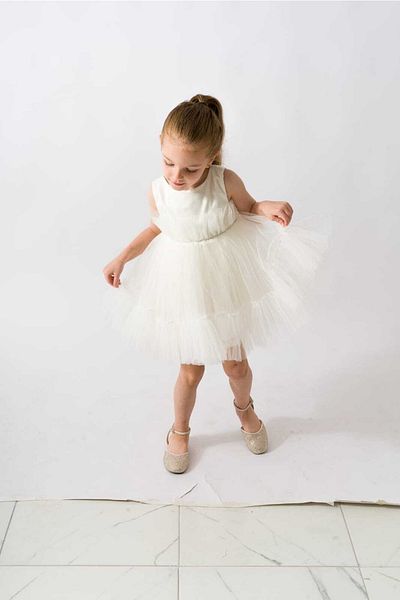 WECAN EXCLUSİVE Girl's Dress Birthday Special Rose Dress