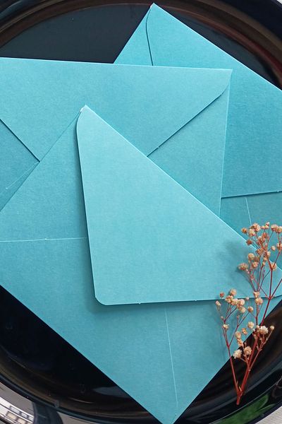Dekorden 100 Pieces Turquoise Invitation Envelopes, 13X18 Cm.