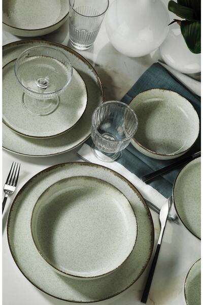 Kütahya Porselen 6’lı Pearly Mood Servis Tabağı