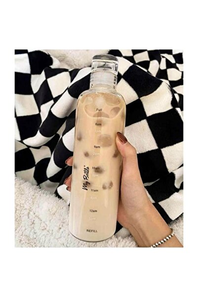 My Bottle Sızdırmaz Cam Kapaklı Motivasyon Matarası 500 Ml