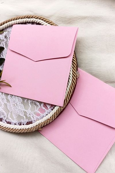 Dekorden 15x15 Cm Square Luxury Invitation Envelope - 100 Pieces