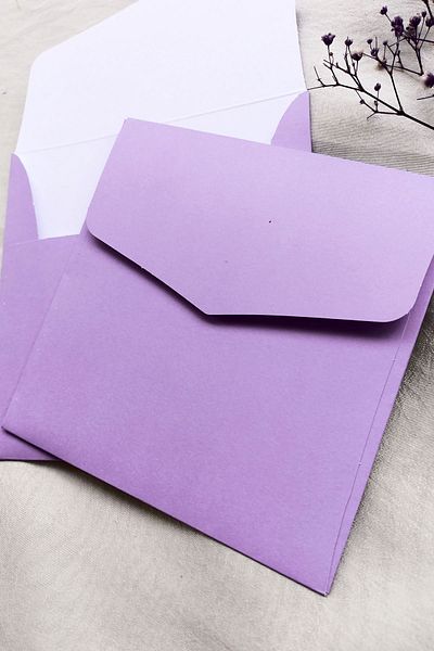 Dekorden 15x15 Cm Square Luxury Invitation Envelope - 100 Pieces