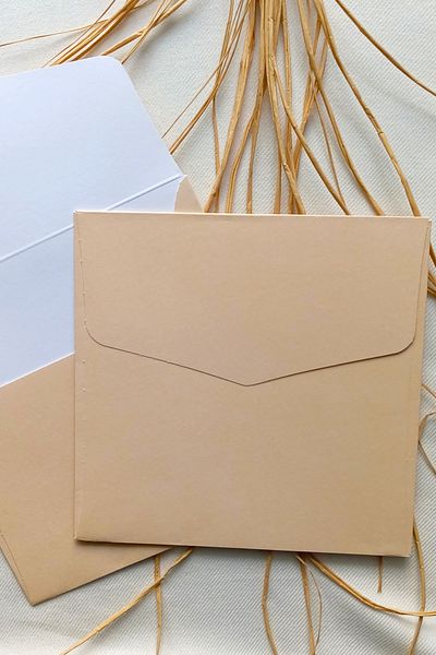 Dekorden 15x15 Cm Square Luxury Invitation Envelope - 100 Pieces