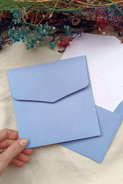 Dekorden 15x15 Cm Square Luxury Invitation Envelope - 100 Pieces