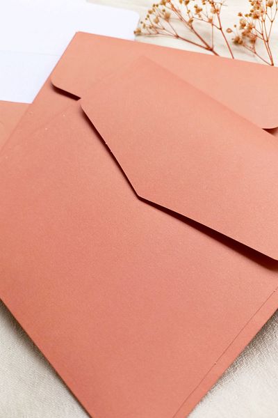 Dekorden 15x15 Cm Square Luxury Invitation Envelope - 100 Pieces