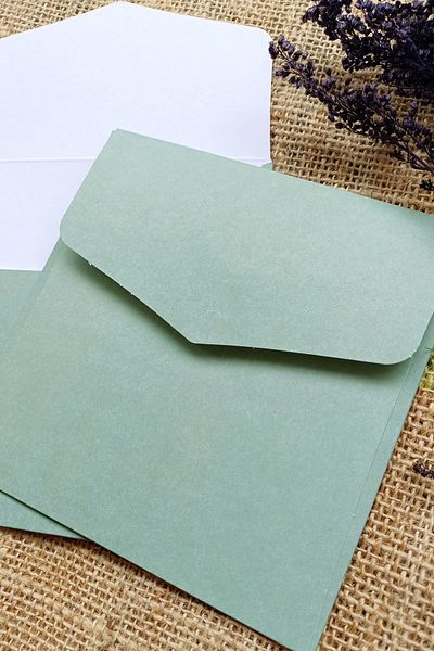 Dekorden 15x15 Cm Square Luxury Invitation Envelope - 100 Pieces