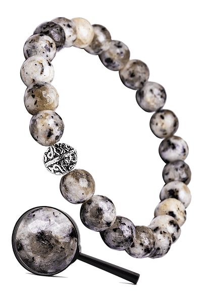 Tesbih Atölyesi Faceted Moonstone Bracelet with Certified Silver Device