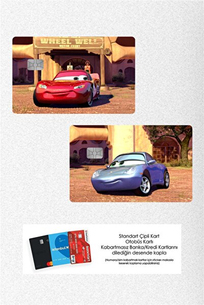 Alptuğ Reklam Card de credit Mcqueen și Sally Cars Design - Autocolant pentru...