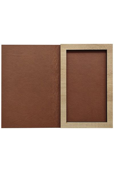 ankara menü (1 Piece) Leather - Wooden Account Pad, Ticket with Change Box, Tan