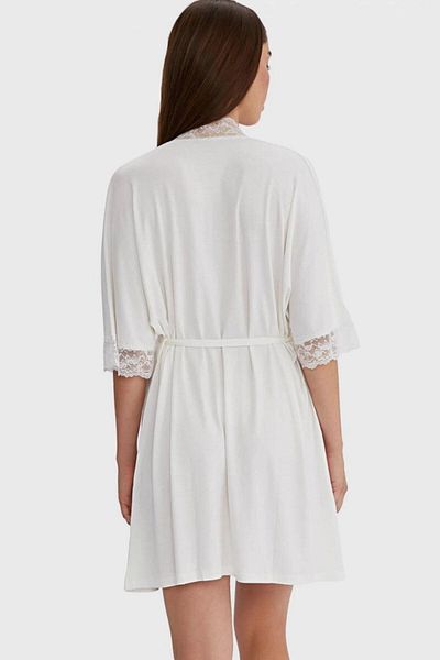 AYYILDIZ 59441 Rochie din bumbac pieptănat ecru