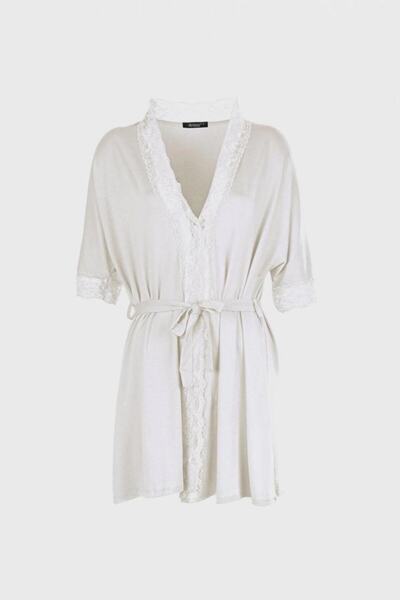 AYYILDIZ 59441 Rochie din bumbac pieptănat ecru