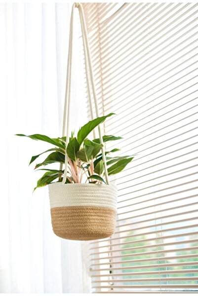 MaVaux Jüt Ipten Duvar Saksısı, Dekoratif Duvar Saksısı, Duvar Organizeri, Jü...