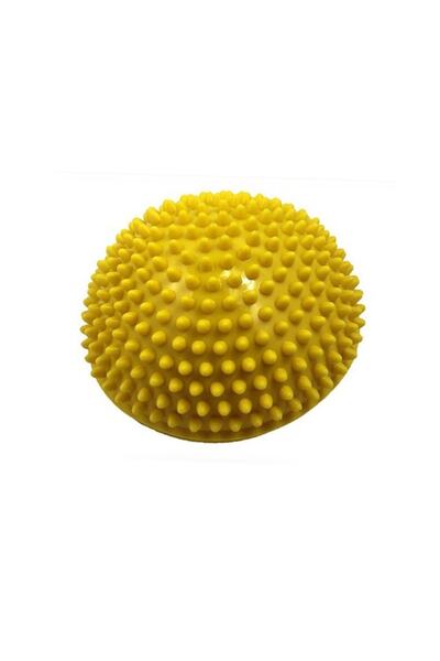 TUSHBA Pilates& Yoga Dikenli Yarım Küre Denge Topu, Dikenli Duyu Topu Sarı
