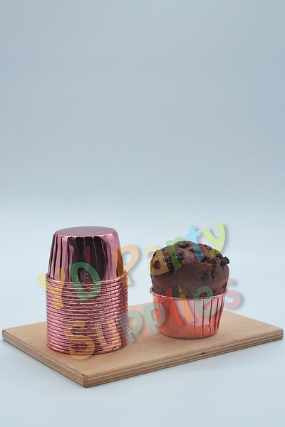 L'Opaline Rose Gold Metallic Muffin Cake Mold 25 Pieces 50x39