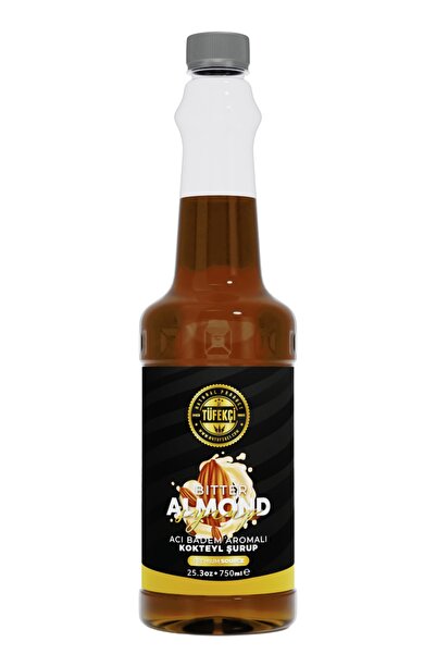 By Tüfekçi Acı Badem (Bitter Almond) Kahve Şurubu 750 ML | Yüksek Aroma | Kok...