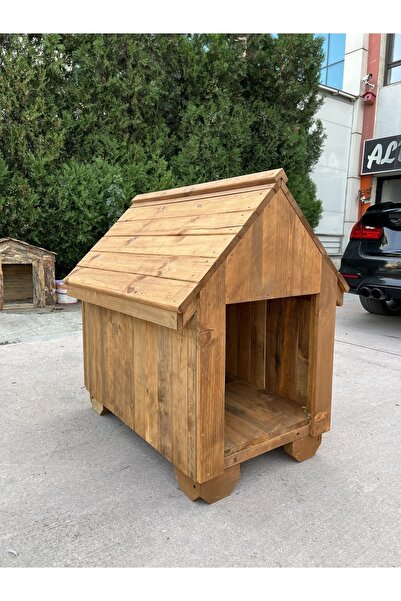 Patiways Büyük Irk Kedi-köpekler Için Doğal Ahşap Kulübe Dış Mekan Kedi-köpek...