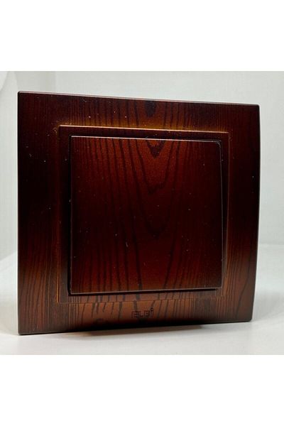 ELBİ Zena Switch Socket Framed Mahogany Color