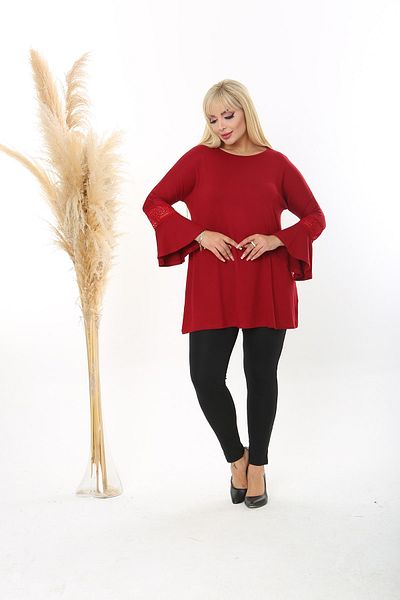 XL Modam Copy - Women's Large Sleeve Lace Tunic
