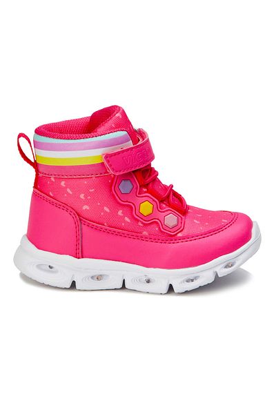 Vicco Girl's Lighted Pyhlon Non-Slip Sole Winter Fuchsia Boots