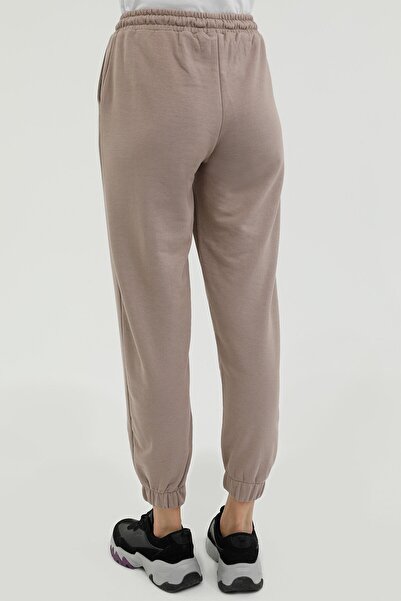 lumberjack W-gf44 Bena Slogan Jogger Vizon Kadın Eşofman Altı