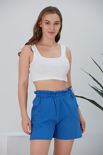 Jerusalema Kadın Mavi Şort