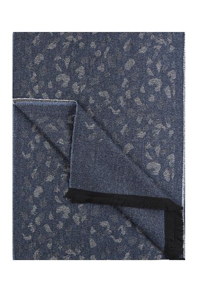 Esgue Indigo & Gray Patterned Scarf & Camisole