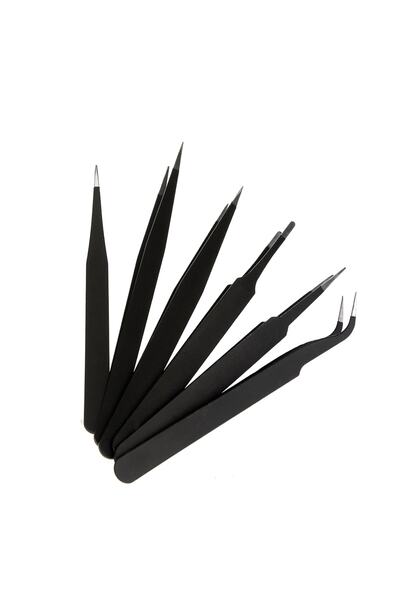 Nts 6 Parça Esd Antistatik Paslanmaz Çelik Cımbız Set Elektronik Cep Telefonu Hobi Model 1.0 Mm Kalınlık